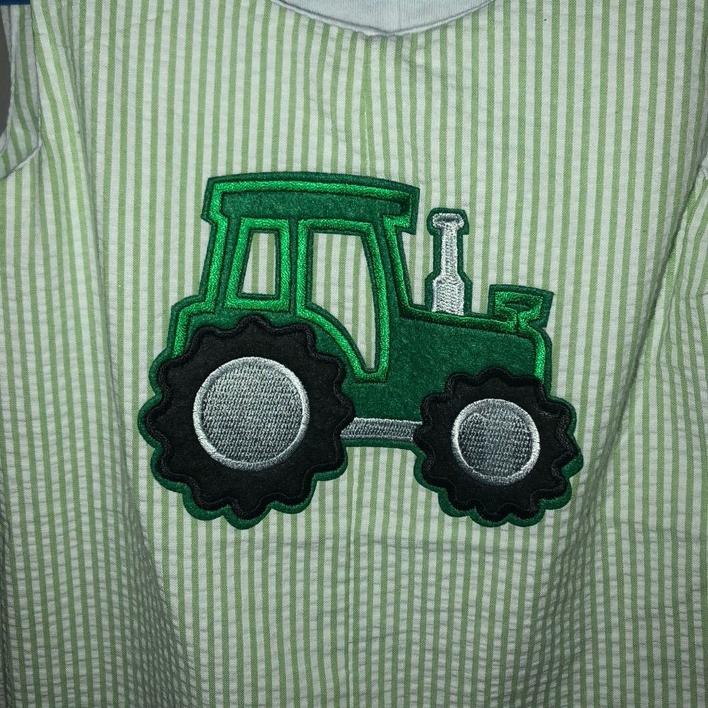 Tractor appliqué Jon Jon